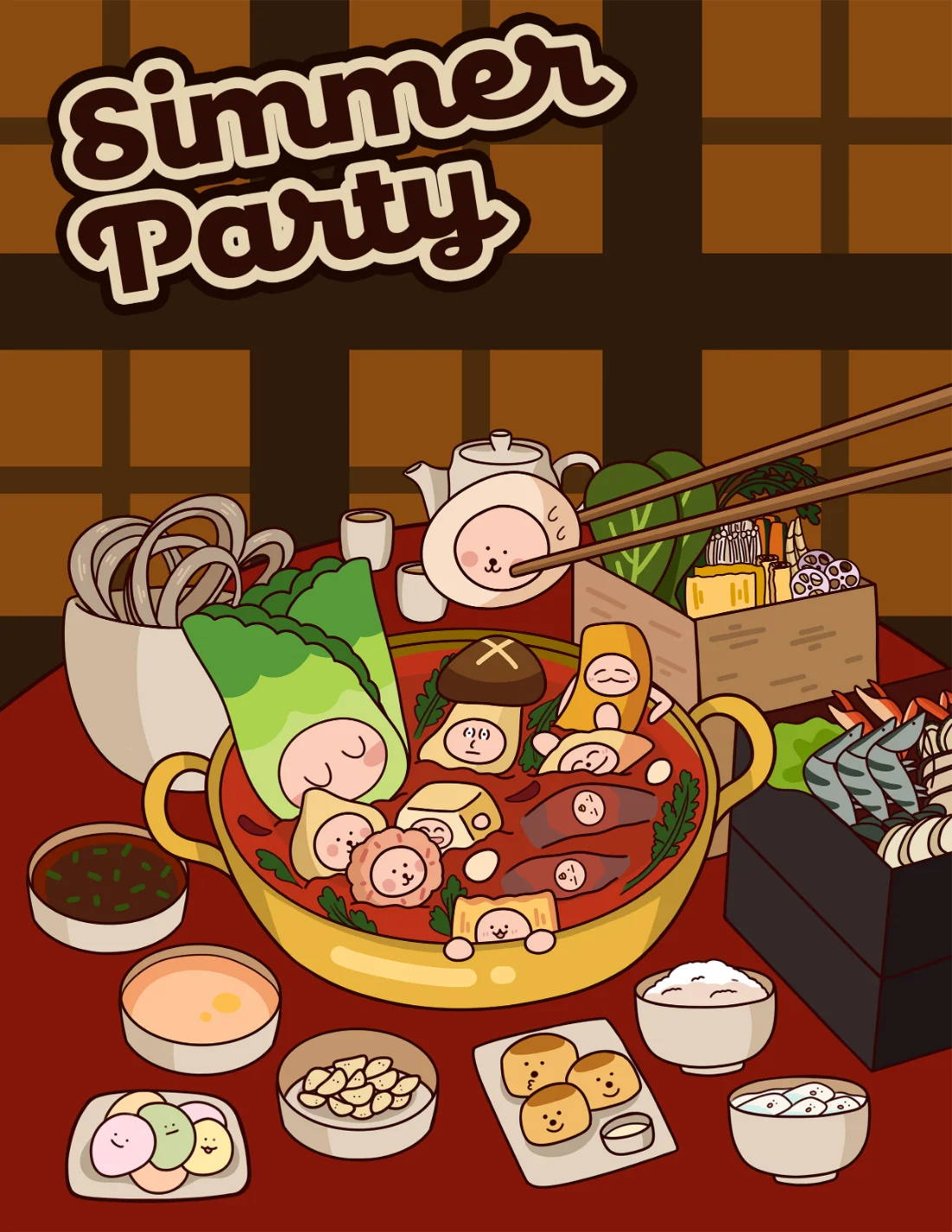 Simmer Party illustration